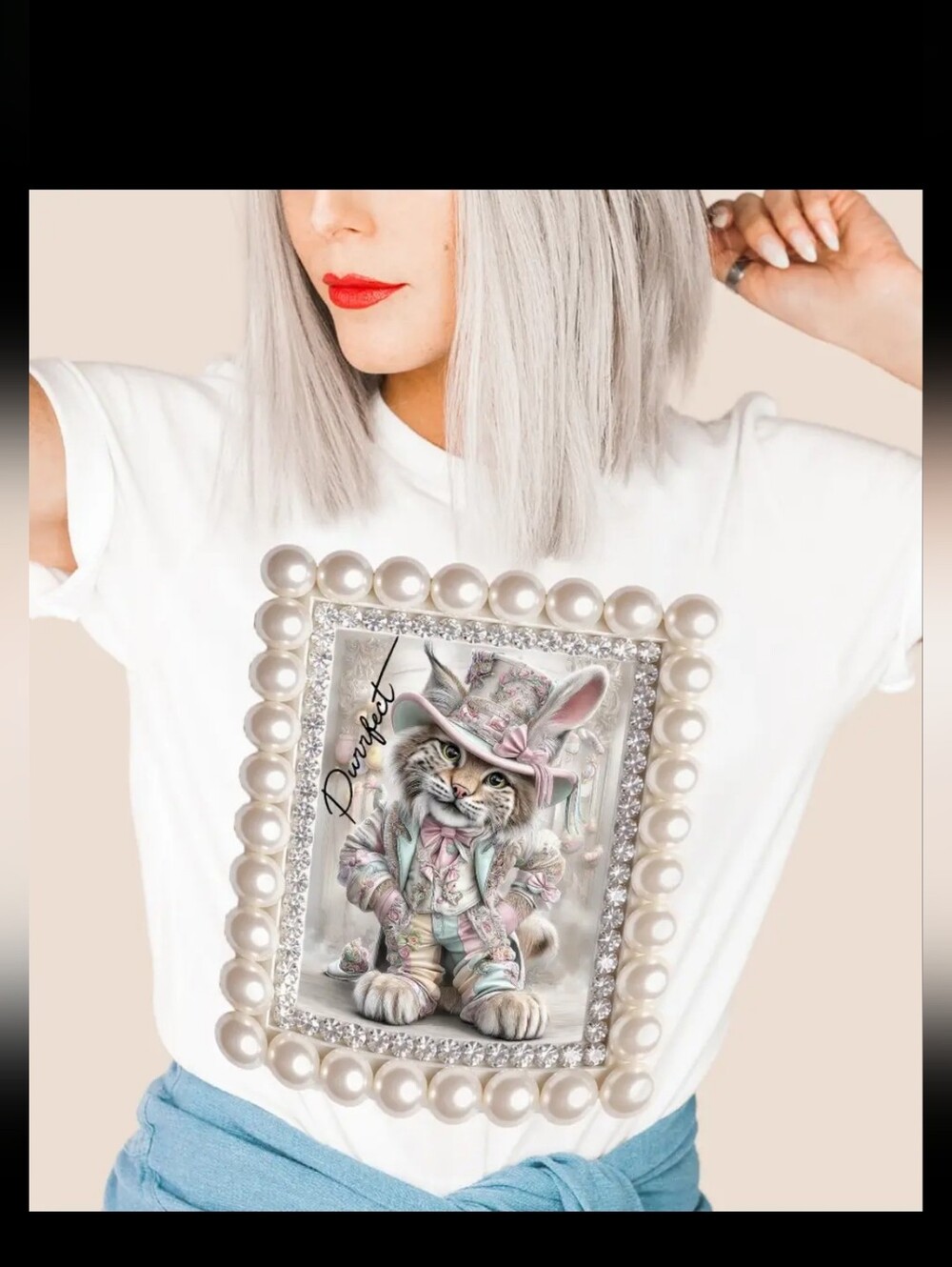 #2004 Purrfect Pearl Frame Tee
